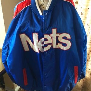 New Jersey nets satin padded jacket xxl
